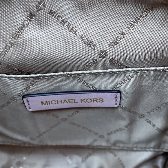 Michael Kors Avril Small Leather Top-Zip Satchel Powder Blush color - Picture 14 of 16